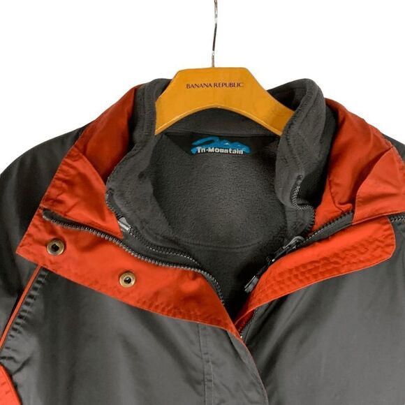 Tri Mountain Women's size Medium Gray Orange Fleece Lined Jacket coat - Picture 3 of 8